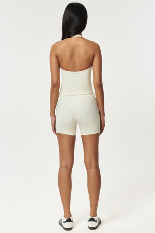 Prism Halter Bra Top in Milk