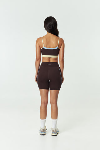 Signal Contrast Bra Top in Espresso