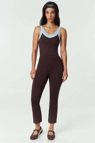 Ankle Length Flare Pants in Espresso