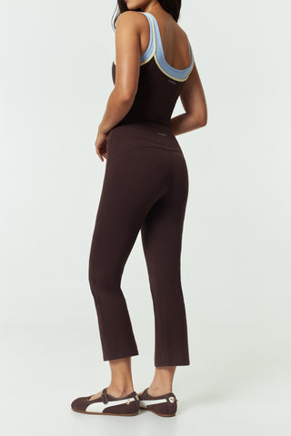 Ankle Length Flare Pants in Espresso