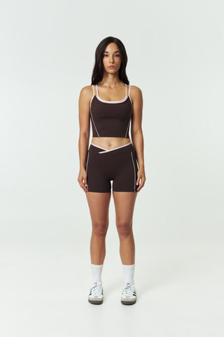 Floret Bra Tank in Espresso