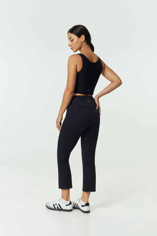 Ankle Length Flare Pants in Black