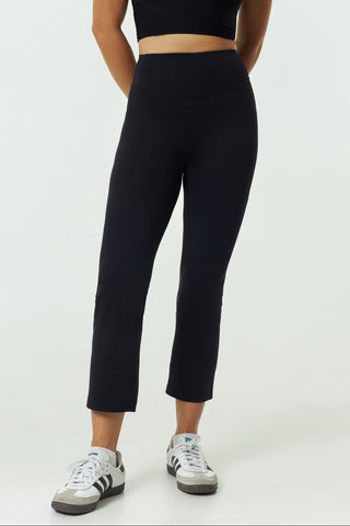 Ankle Length Flare Pants in Black