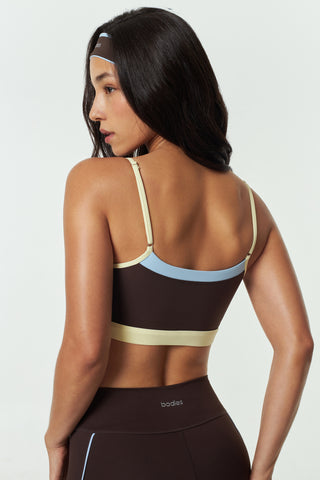 Signal Contrast Bra Top in Espresso