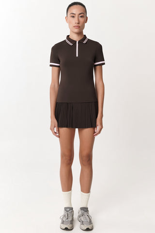 Front Court Polo in Espresso Pink