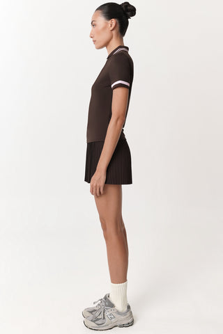 Front Court Polo in Espresso Pink