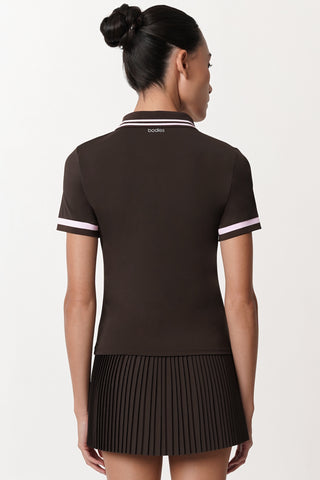 Front Court Polo in Espresso Pink