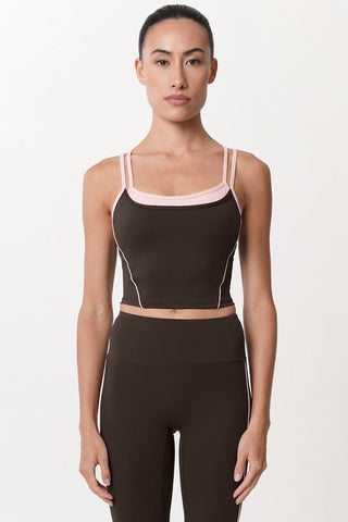 Floret Bra Tank in Espresso