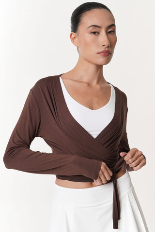 Sierra Wrap Top in Espresso
