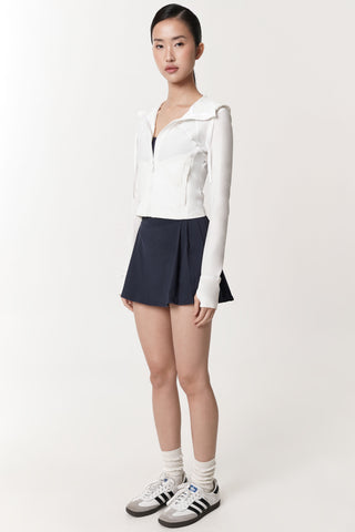 Lightweight Cropped Jacket in White