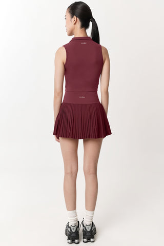 Pristine Polo Top in Wine