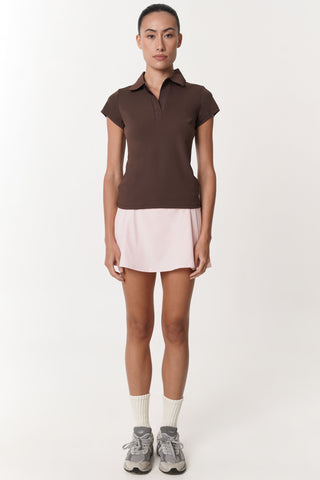 Baseline Polo Top in Espresso