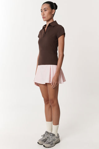 Baseline Polo Top in Espresso