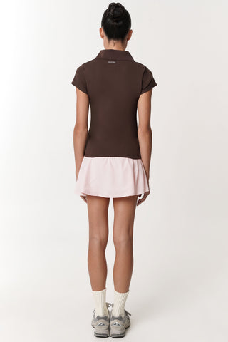 Baseline Polo Top in Espresso