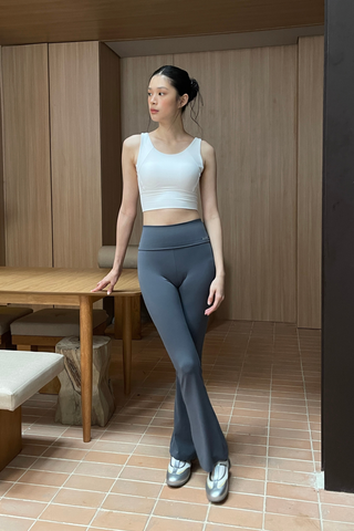 Ultracompress Flare Pants in Steel Blue