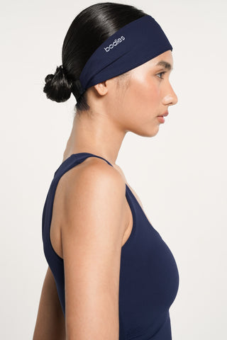 Conquer Headband in Midnight Navy