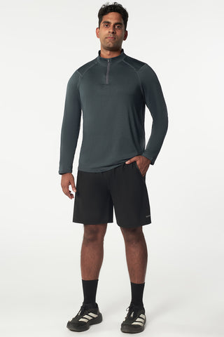 Pound Long Sleeve Top In Dark Grey
