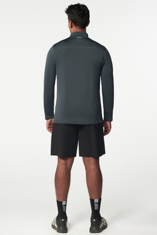 Pound Long Sleeve Top In Dark Grey
