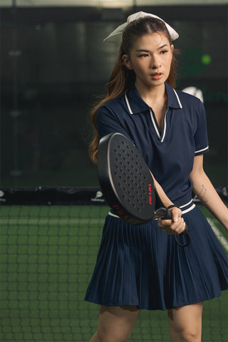 Slam Polo Top in Midnight Navy