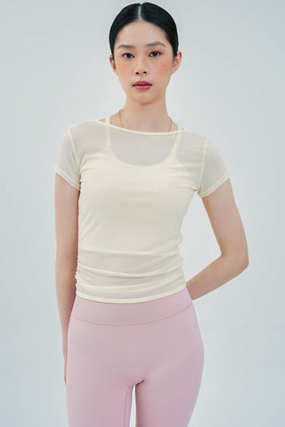 Performance Two Pieces Bra Top In Ivory (XS LEFT)