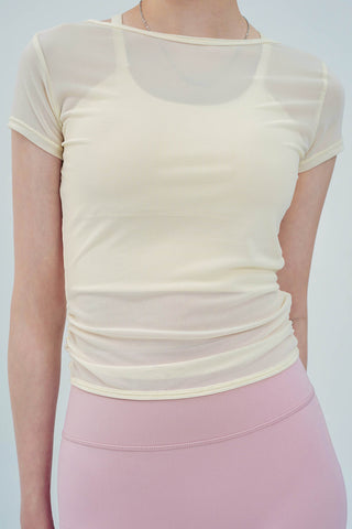 Performance Two Pieces Bra Top In Ivory (XS LEFT)