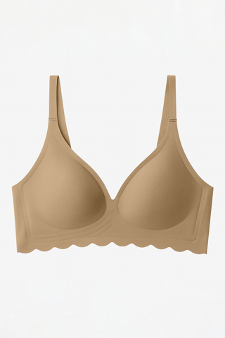 Flutter Scallop Bra in Nude
