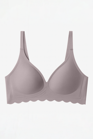 Flutter Scallop Bra in Taupe