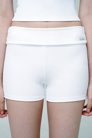 Lace Short in White (L,LAST PIECE)