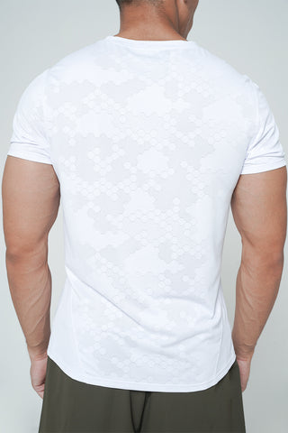 Camo Slimfit Shirt in White (LAST PIECE)