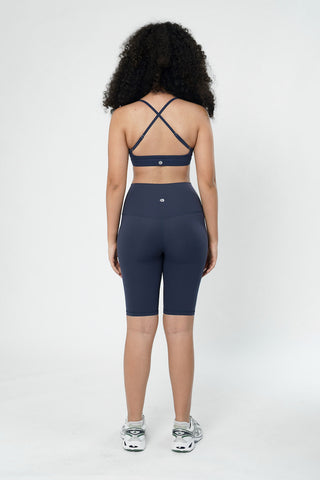 Asana Biker Shorts in Navy