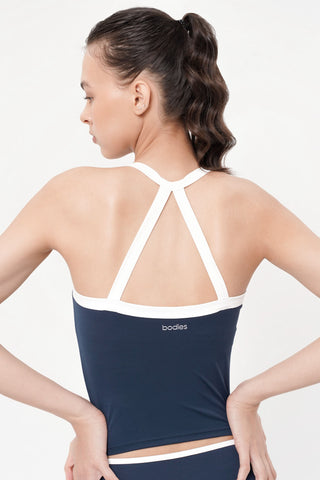 Beam Bra Tank in Marine