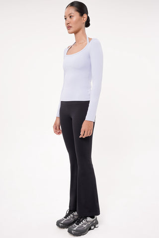 Solace Long Sleeve Bra Top in Sky Blue