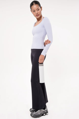 Solace Long Sleeve Bra Top in Sky Blue