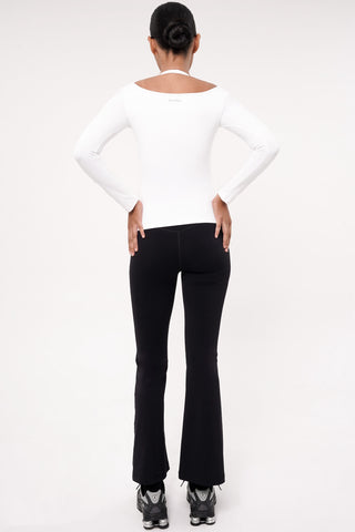 Solace Long Sleeve Bra Top in White