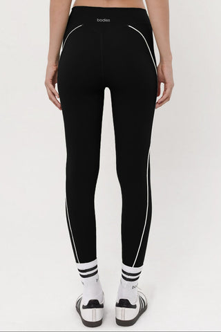 Firm Contrast Legging in Black