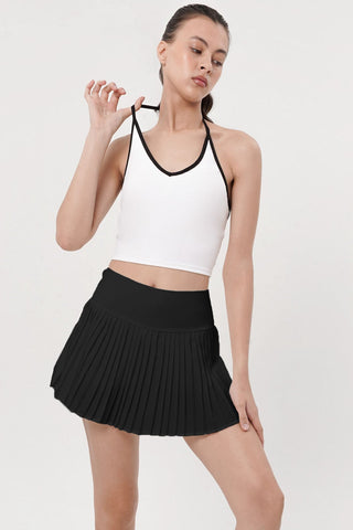Lavish Pleated Tennis Skirt in Black