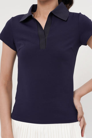Baseline Polo Top in Navy