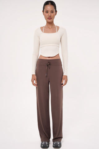 Nue Long Sleeve Bra Top in Ivory