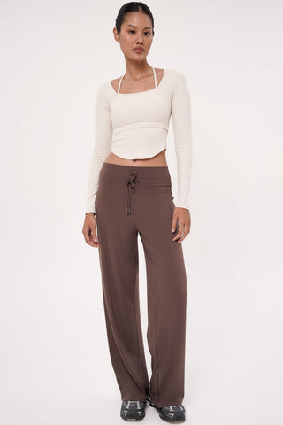 Nue Long Sleeve Bra Top in Ivory