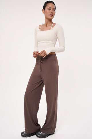 Nue Long Sleeve Bra Top in Ivory