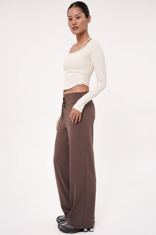 Nue Long Sleeve Bra Top in Ivory