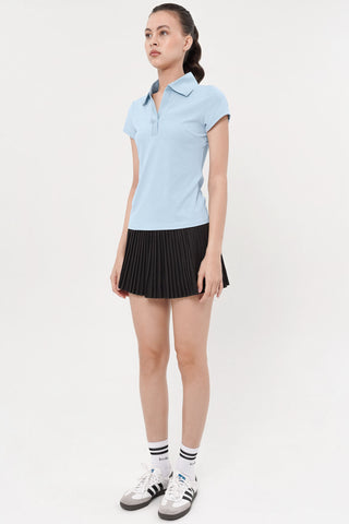 Baseline Polo Top in Baby Blue