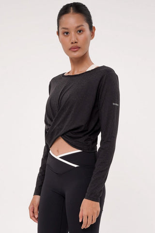 Dasha Long Sleeve Top in Black