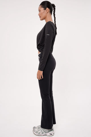 Dasha Long Sleeve Top in Black