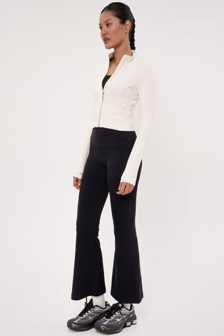 Form-Fit Cropped Jacket in Milk