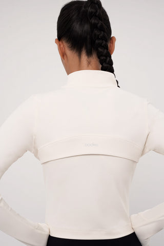 Form-Fit Cropped Jacket in Milk