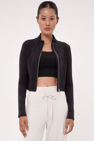 Form-Fit Cropped Jacket in Black