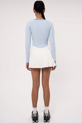 Nue Long Sleeve Bra Top in Baby Blue