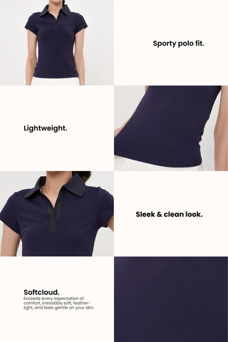 Baseline Polo Top in Navy