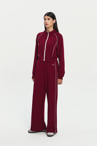Ace Lounge Jacket in Maroon